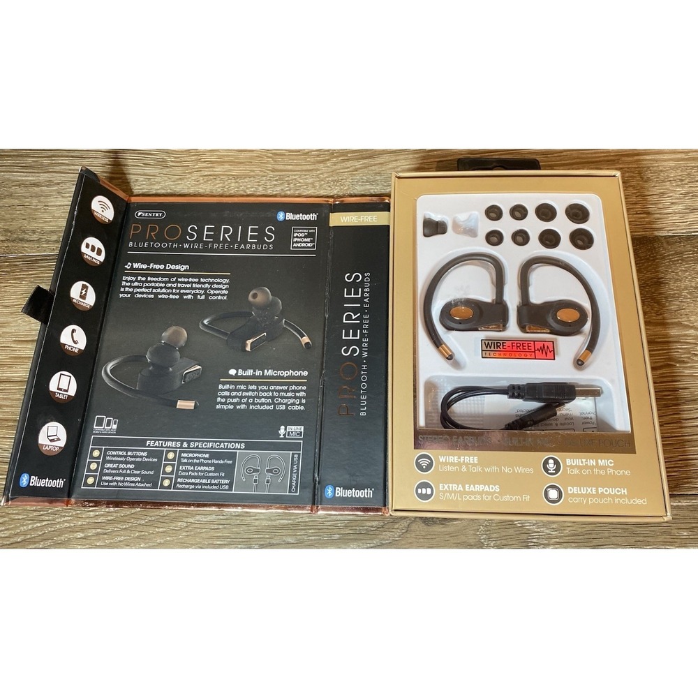 Sentry "Proseries" True Wireless Earbuds w/built In Mic (BT999) Xtra EarPads